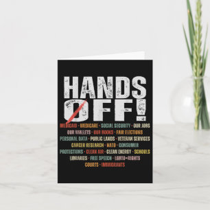 Retro Hands Off Protest Public Lands Medicare Patr Card