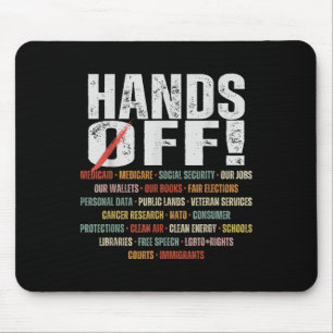 Retro Hands Off Protest Public Lands Medicare Patr Mouse Mat