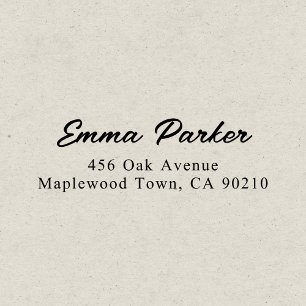 Retro Handwritten Script Simple Self-inking Stamp