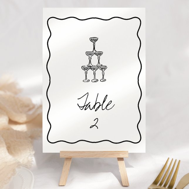 Retro Handwritten Wedding Table Number (Creator Uploaded)
