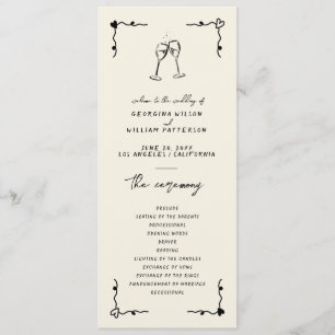 Retro Handwritten Whimsical Flat Program Programme