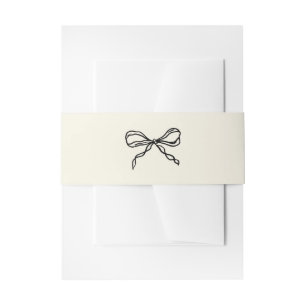 Retro Handwritten Whimsical Invitation Belly Band