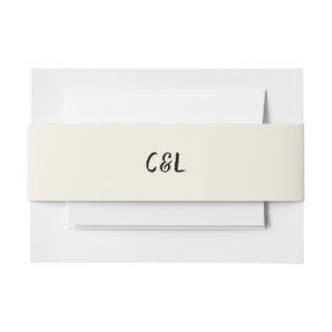 Retro Handwritten Whimsical  Invitation Belly Band