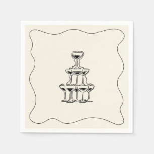 Retro Handwritten Whimsical Wedding Napkin