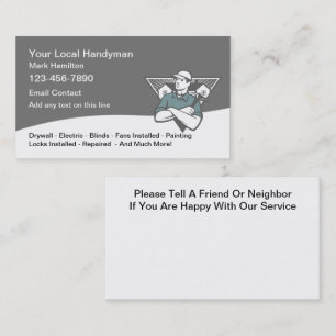 Retro Handyman Home Maintenance Business Card
