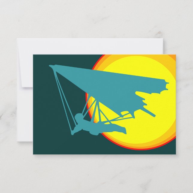 retro hang glider invitation (Front)