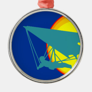 retro hang glider metal tree decoration