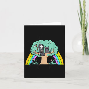 Retro Hang In There It Gets Worse Rainbow Ghost Ha Card
