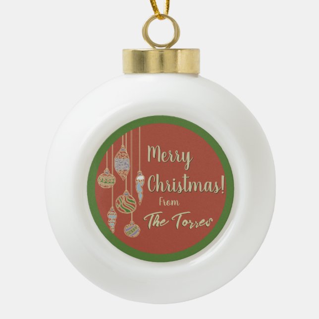 Retro Hanging Christmas Ornaments  (Front)