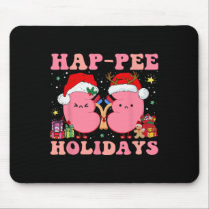 Retro Hap Pee Holidays Christmas Dialysis Nurse Ki Mouse Mat