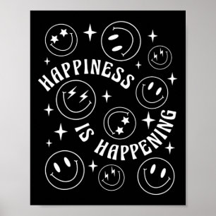 Retro Happiness Is Happening Mental Health Inspira Poster