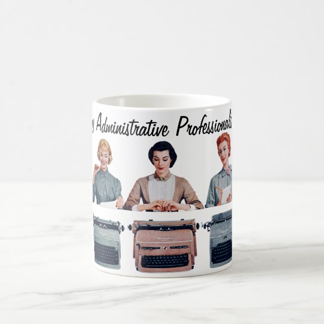 Retro Happy Administrative Professionals Day  Coffee Mug (Center)