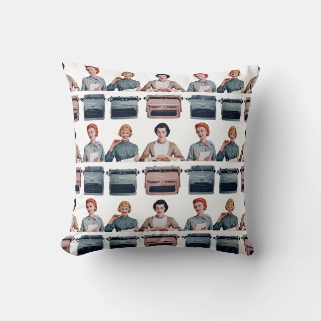 Retro Happy Administrative Professionals Day  Cushion (Front)