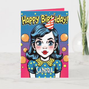 Retro Happy Birthday Daughter Card