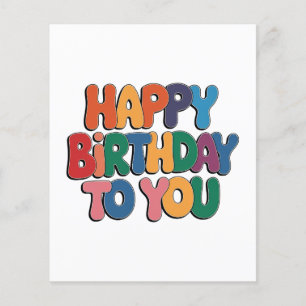 Retro Happy Birthday Flyer