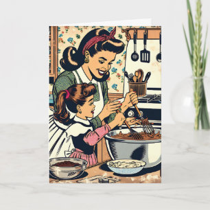 Retro Happy Birthday Mum Card