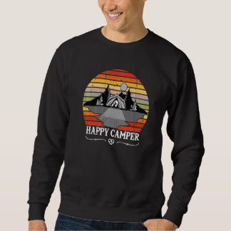 Retro Happy Camper Vintage Adventure Camping Sweatshirt