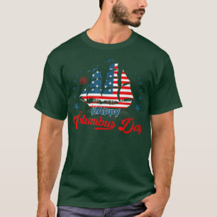 Retro Happy Columbus Day, Columbus Day Men Women T-Shirt