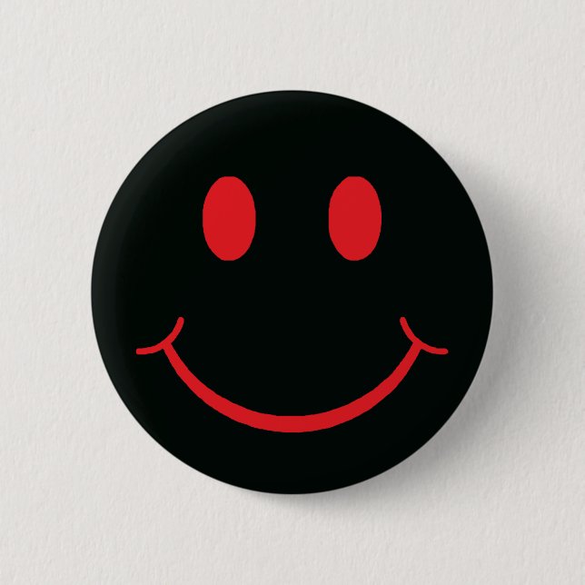 Retro Happy Face 6 Cm Round Badge (Front)