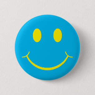 Retro Happy Face 6 Cm Round Badge