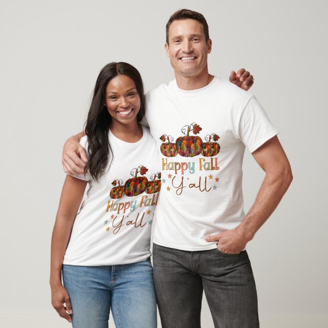 Retro Happy Fall Y'all - Fall T-Shirt (Unisex)