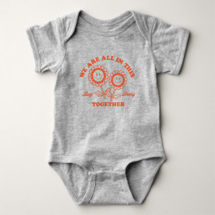 Retro Happy Flower Graphic Baby Bodysuit