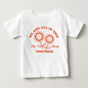 Retro Happy Flower Graphic Baby T-Shirt