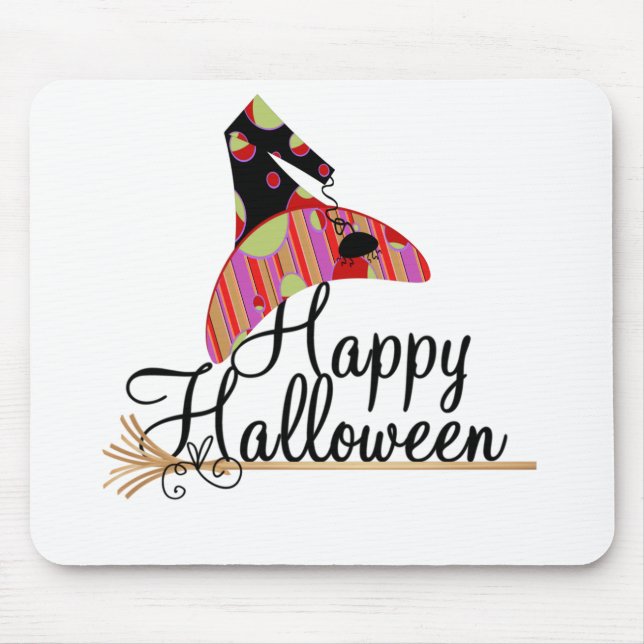 Retro Happy Halloween Mouse Mat (Front)