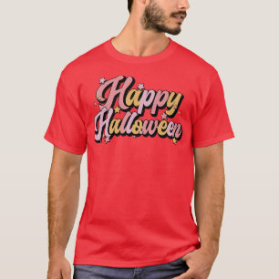 Retro Happy Halloween Spooky Season Funny Hallowee T-Shirt