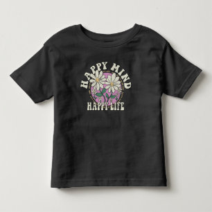 Retro Happy Mind Happy Life Toddler T-Shirt