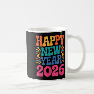 Retro Happy New Year 2026 Coffee Mug