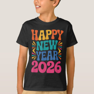 Retro Happy New Year 2026 T-Shirt
