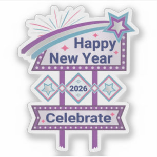 Retro Happy New Year Sign – Celebrate Marquee