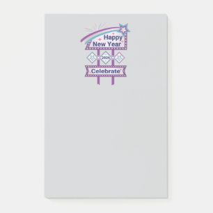 Retro Happy New Year Sign – Celebrate Marquee Post-it Notes