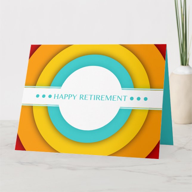 retro happy retirement card (Front)