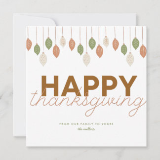RETRO HAPPY THANKSGIVING | Greeting Card