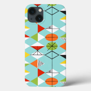Retro Harlequin Pattern iPad Mini Case