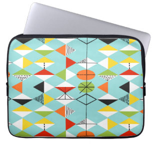 Retro Harlequin Pattern Laptop Sleeve