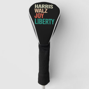 Retro Harris Waltz 2024 Harris Walz Joy Liberty Golf Head Cover