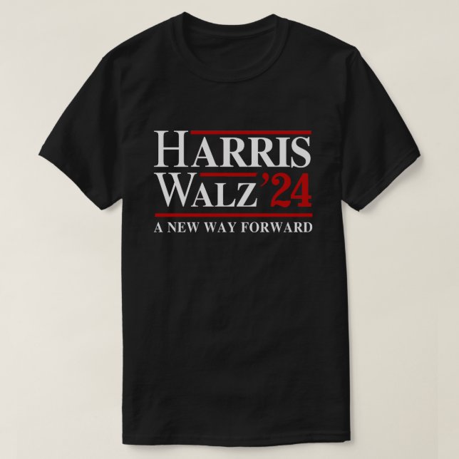 Retro Harris Walz '24 - New way forward T-Shirt (Design Front)
