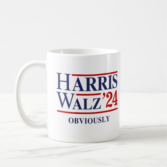 Retro Harris Walz '24 - Obviously Coffee Mug (Left)