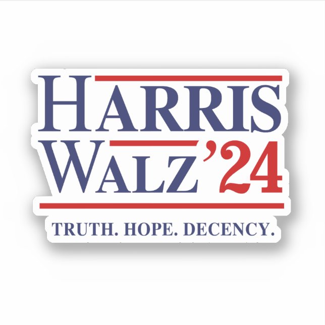 Retro Harris Walz '24 - Truth Hope Decency (Front)