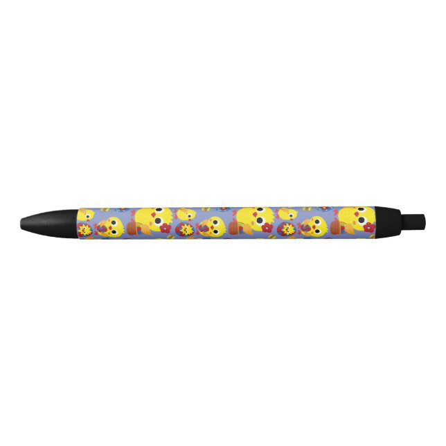 Retro Hatch Easter Eggs Black Ink Pen (Front)