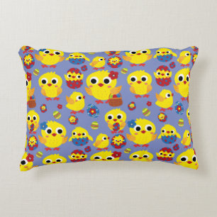 Retro Hatch Easter Eggs Decorative Cushion