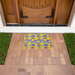 Retro Hatch Easter Eggs Doormat
