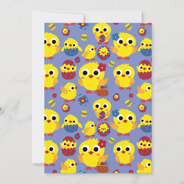 Retro Hatch Easter Eggs Holiday Card (Front)