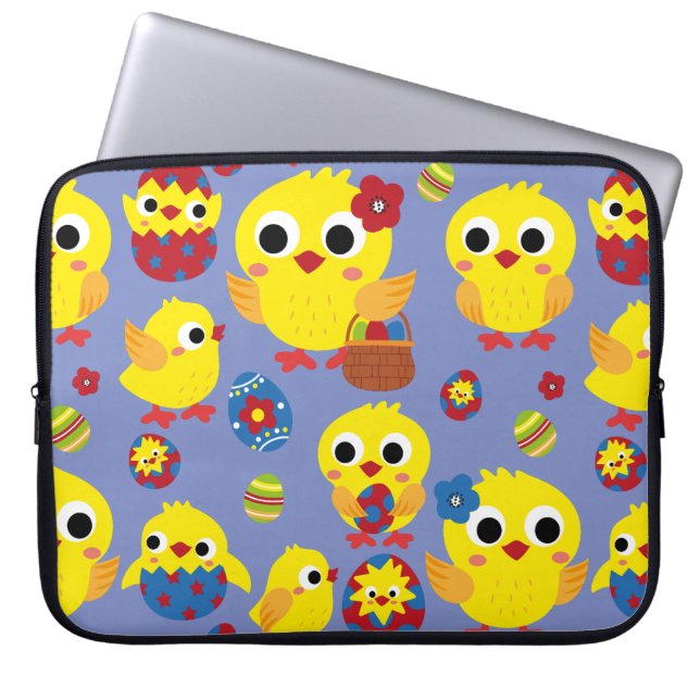 Retro Hatch Easter Eggs Laptop Sleeve (Front)