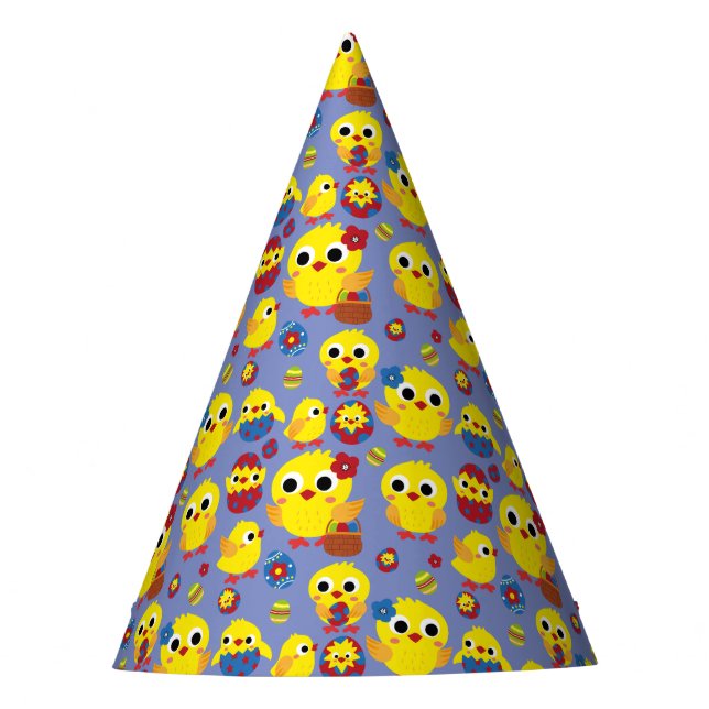 Retro Hatch Easter Eggs Party Hat (Front)