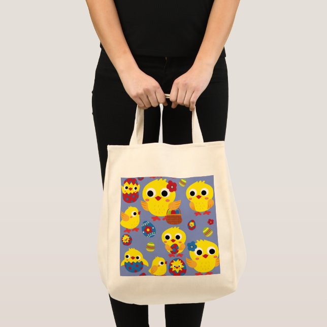 Retro Hatch Easter Eggs Tote Bag (Front (Product))