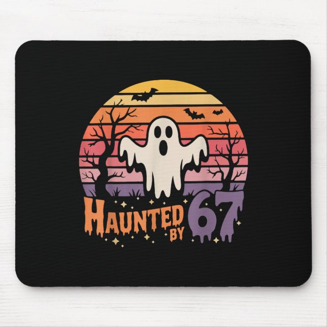 Retro Haunted Meme 67 Six Seven 6 7  Mouse Mat (Front)